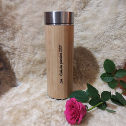 Thermos Bouteille en Bambou